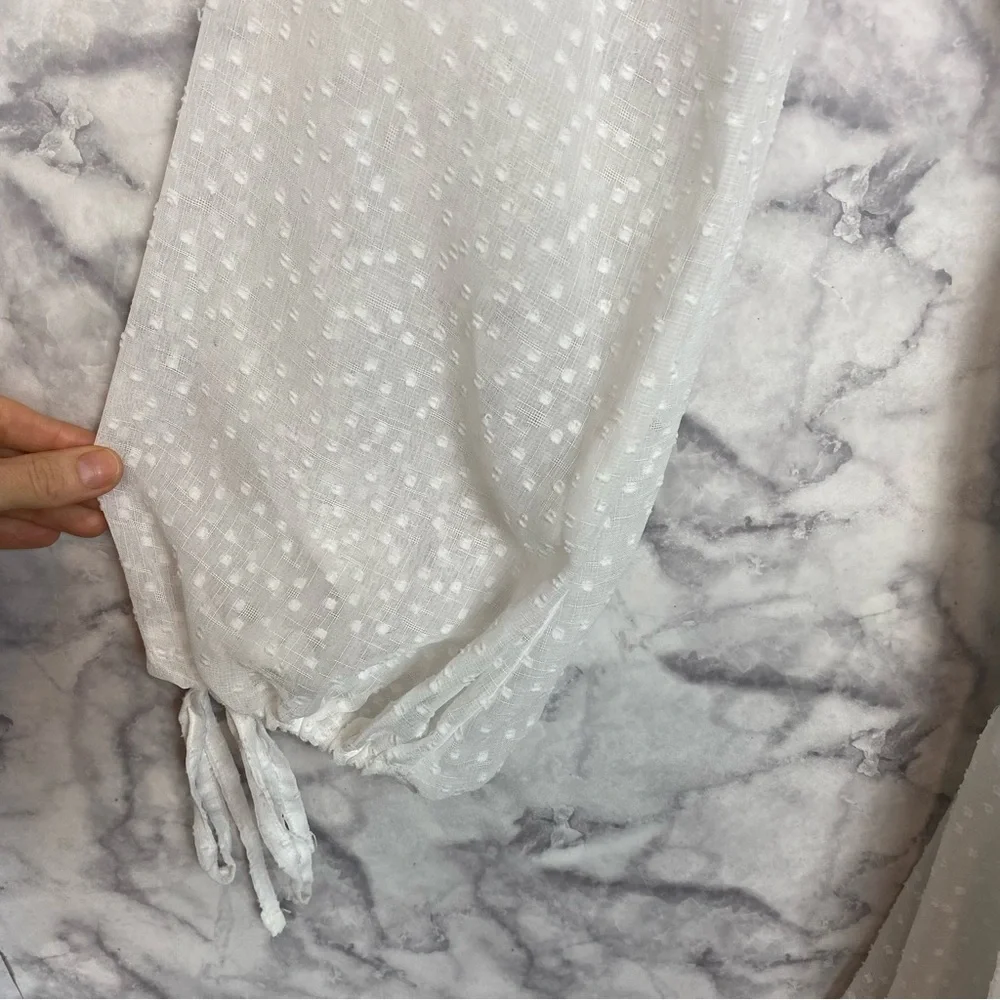 Saints + Secrets Wrap Dress with Sheer Sleeves - Picture 8 of 12